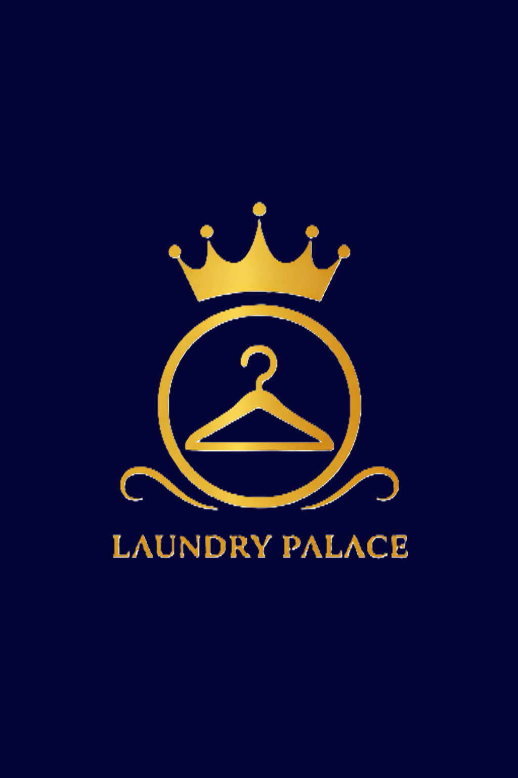 Laundry Palace Logo 2 Blue Background